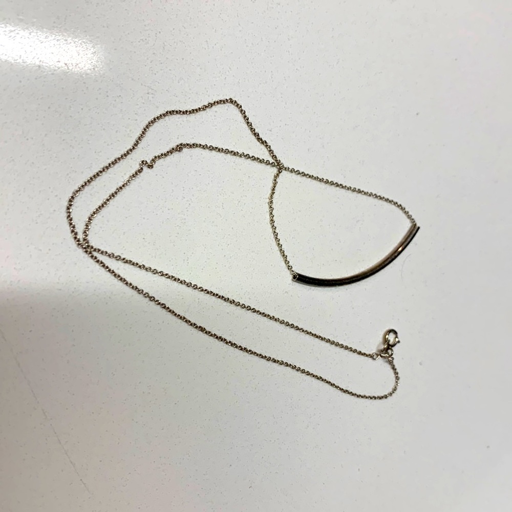 Silver bar necklace